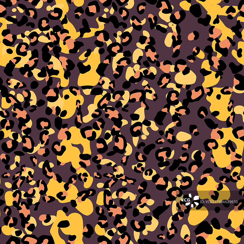 抽象现代豹子无缝图案动物图片素材