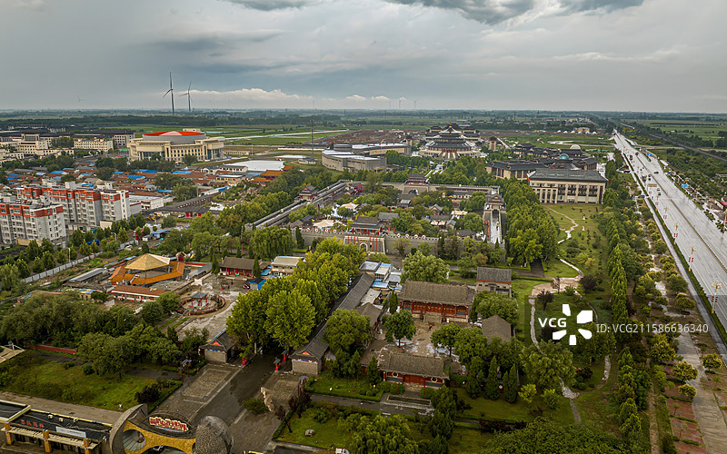 河北省沧州市吴桥县吴桥杂技大世界航拍图片素材