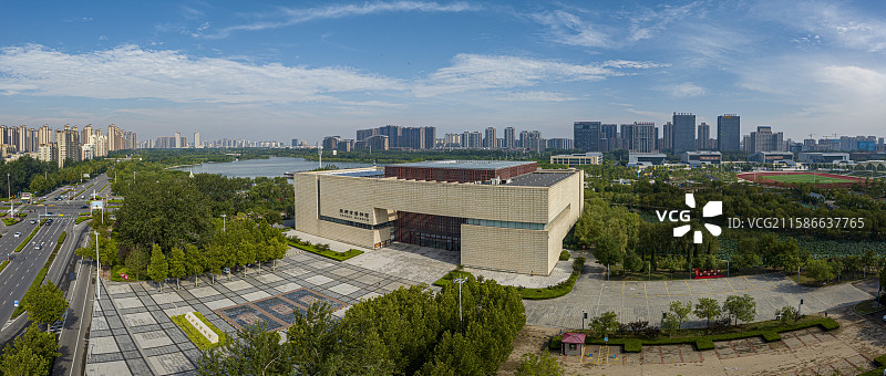 山东省德州市德城区德州市博物馆航拍图片素材