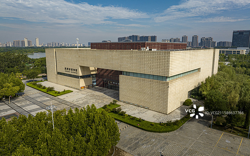 山东省德州市德城区德州市博物馆航拍图片素材