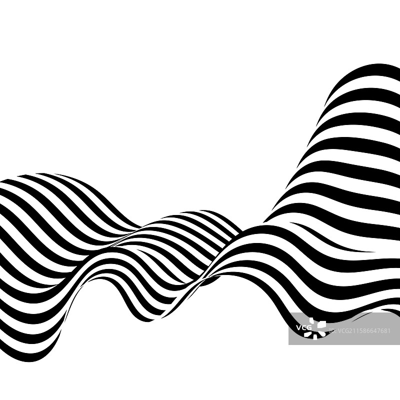 黑白波浪的抽象背景图片素材
