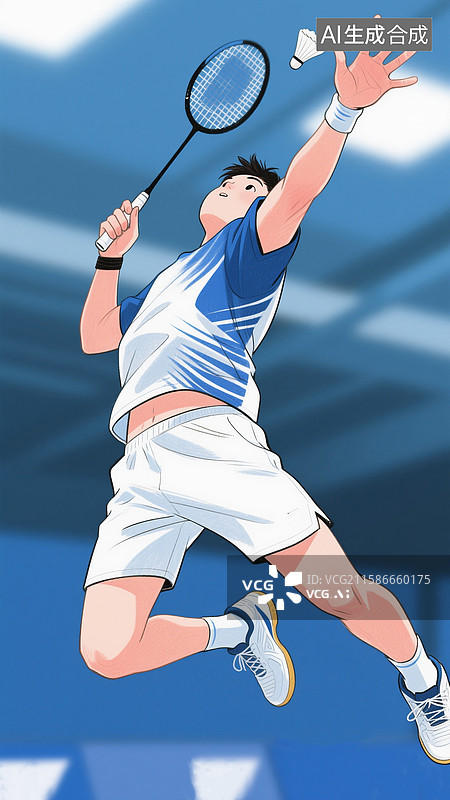 【AI数字艺术】体育项目，羽毛球比赛，打羽毛球图片素材