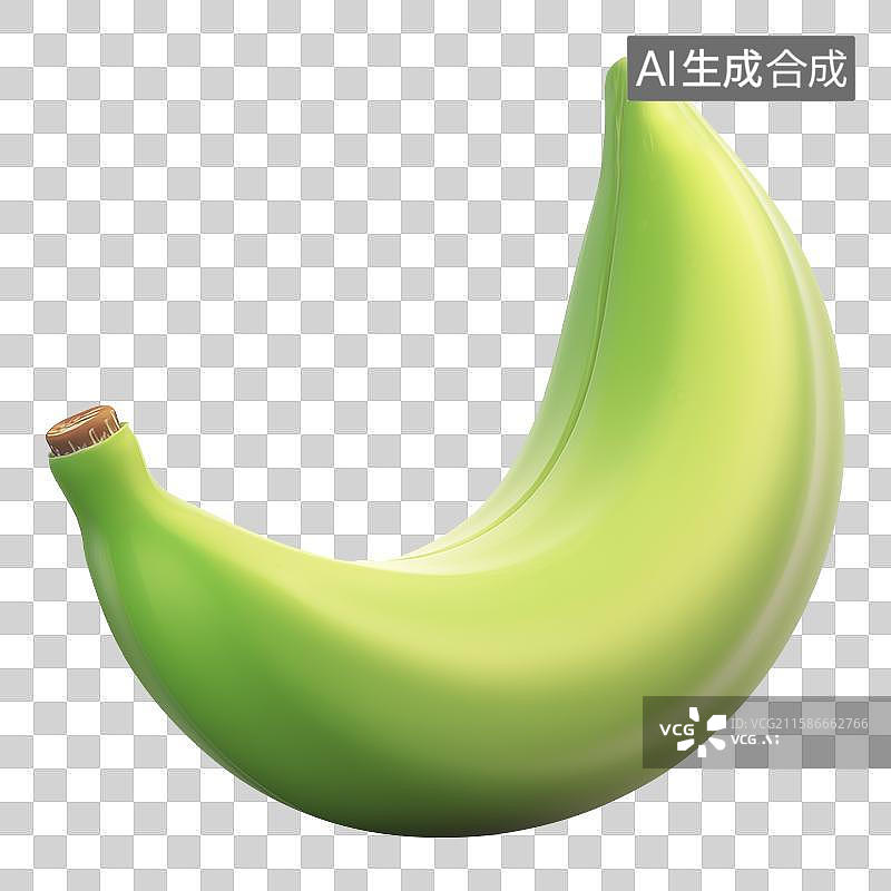【AI数字艺术】3D风格水果主题之青芭蕉元素图片素材
