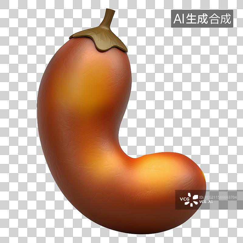 【AI数字艺术】3D风格蔬菜主题之酸豆罗望子元素图片素材