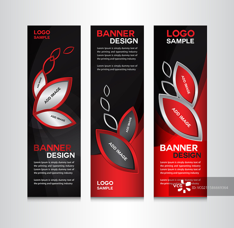 红色和黑色的横幅设计网页横幅图片素材