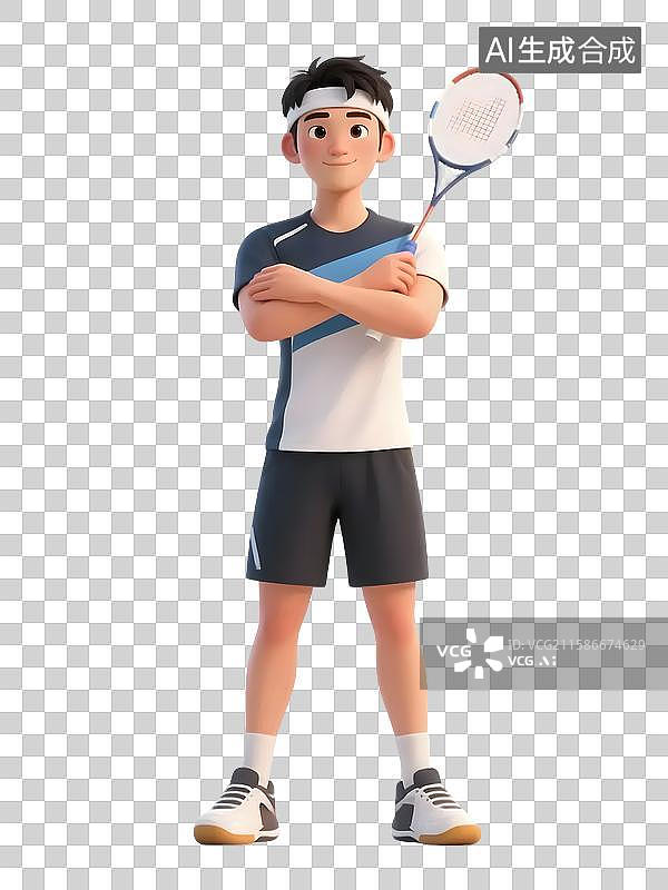 【AI数字艺术】羽毛球运动员图片素材