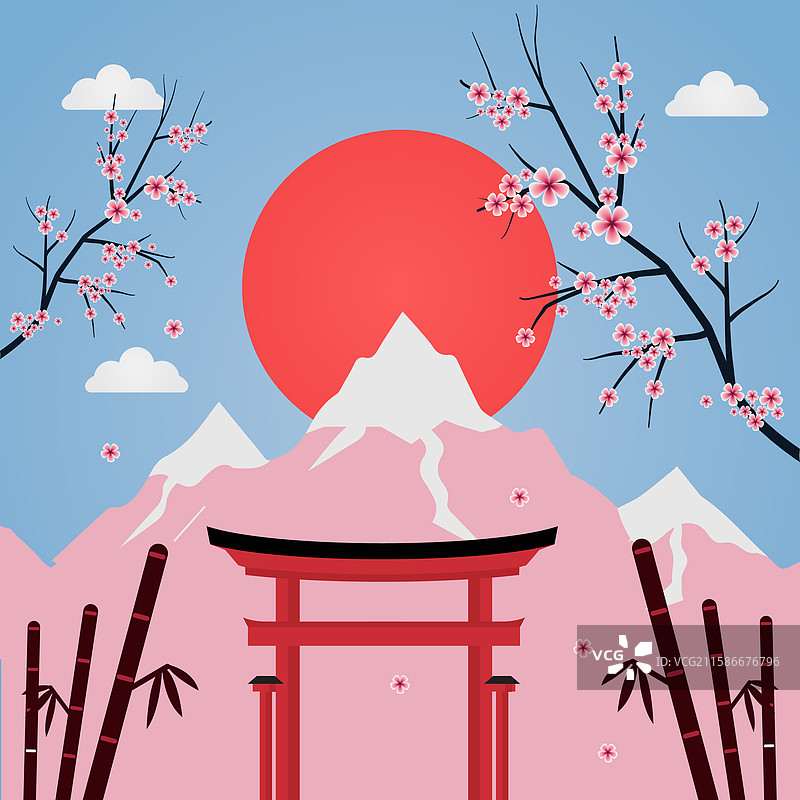 日本春天的宁静图片素材