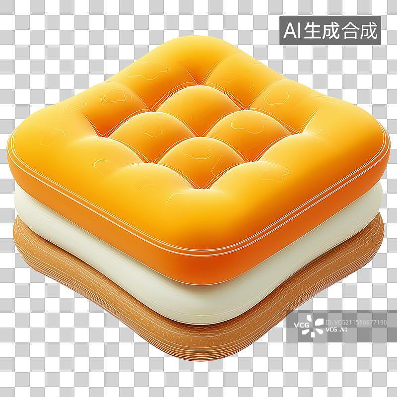 【AI数字艺术】3D风格坐垫元素图片素材