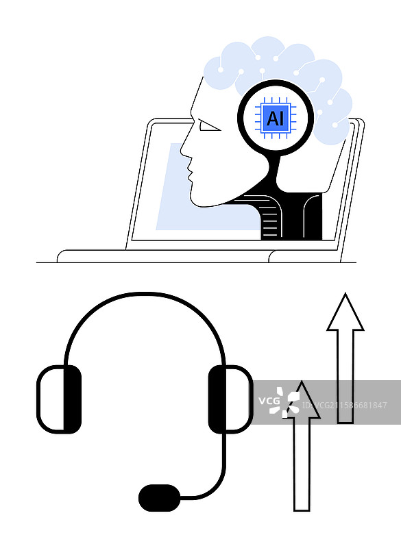 人工智能驱动的客户支持与聊天机器人图片素材