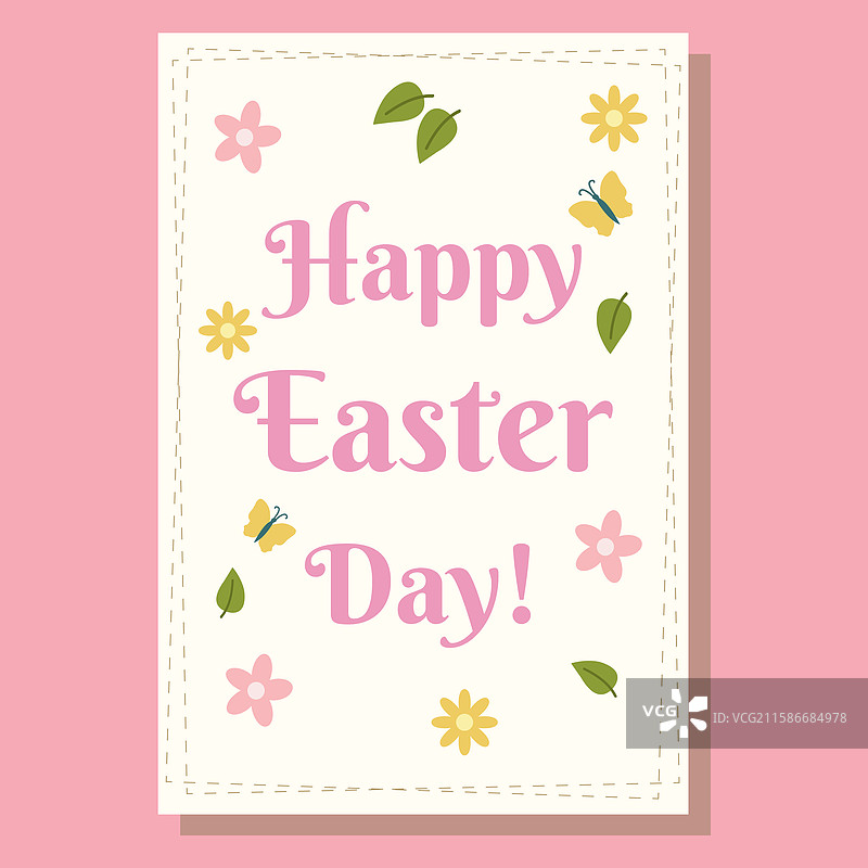 柔和粉彩色的复活节贺卡图片素材