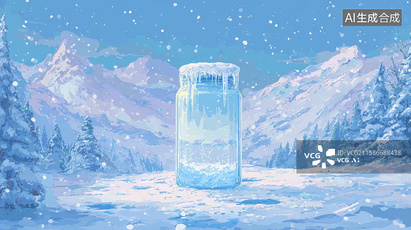 【AI数字艺术】冰雪题材图片素材