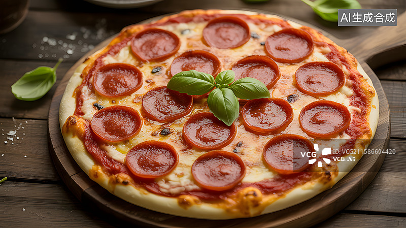 【AI数字艺术】美味的意大利披萨图片素材