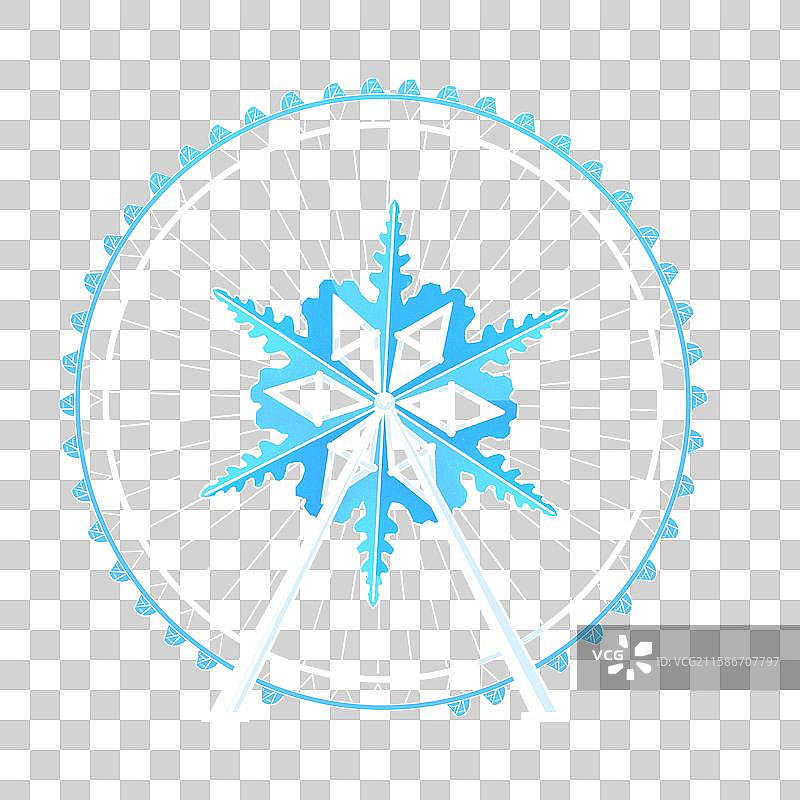 冬天的摩天轮图片素材