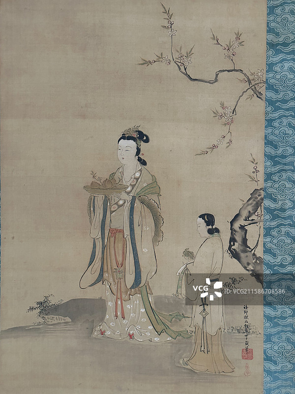 江户时代 1671年 汉武帝 西王母 长伯房图 东京国立博物馆 3图片素材