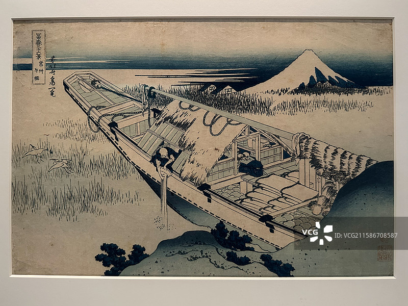 葛饰北斋 富岳三十六景 常州牛堀 东京国立博物馆图片素材