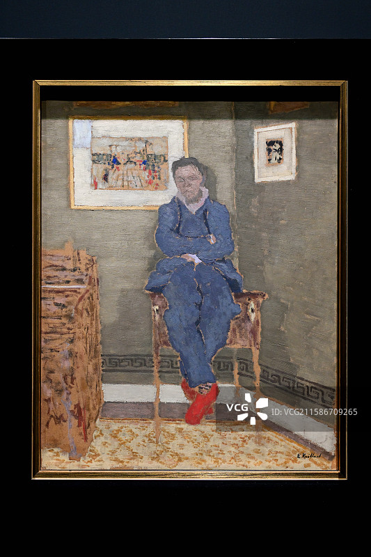 《费利克•斯瓦洛东》，爱德华•维亚尔，1891年，布面油画，巴黎奥赛博物馆的艺术瑰宝，浦东美术馆图片素材