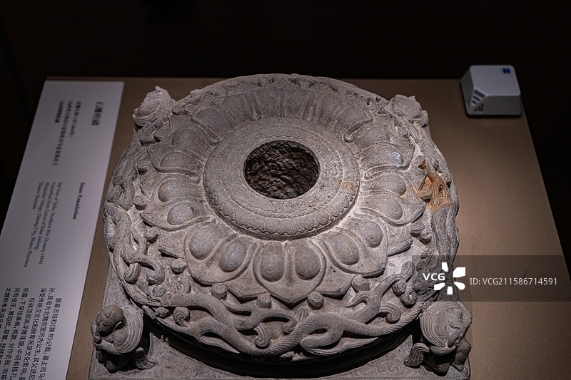 山西博物院藏北魏太和八年石雕柱础图片素材