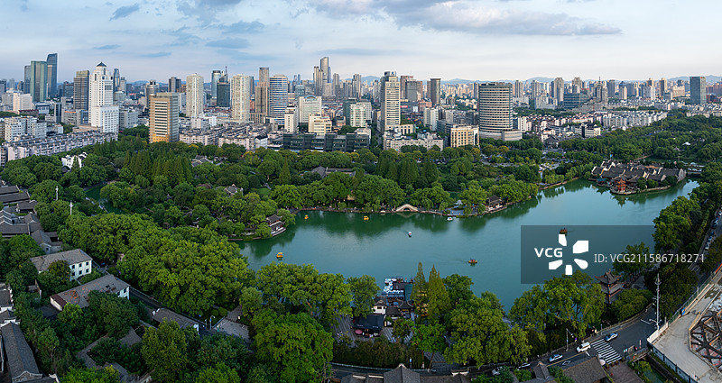 浙江宁波天一阁航拍图片素材