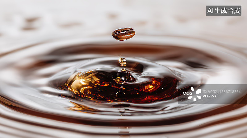 【AI数字艺术】食品饮料主题电商背景——咖啡豆与咖啡图片素材