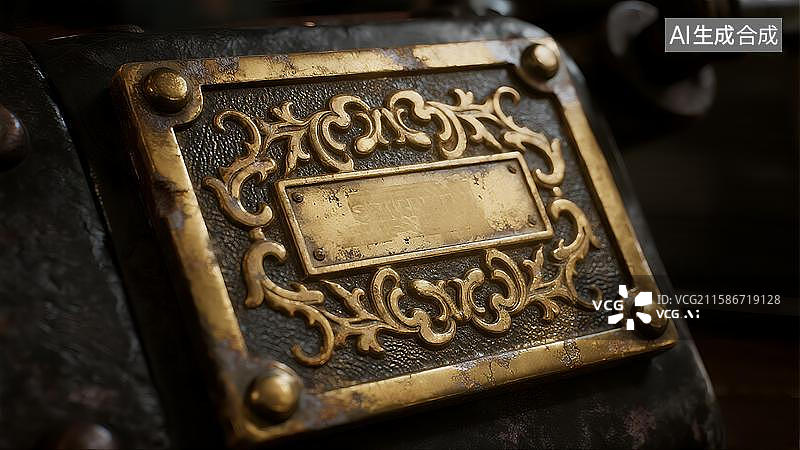 【AI数字艺术】鎏金金色浮雕图片素材