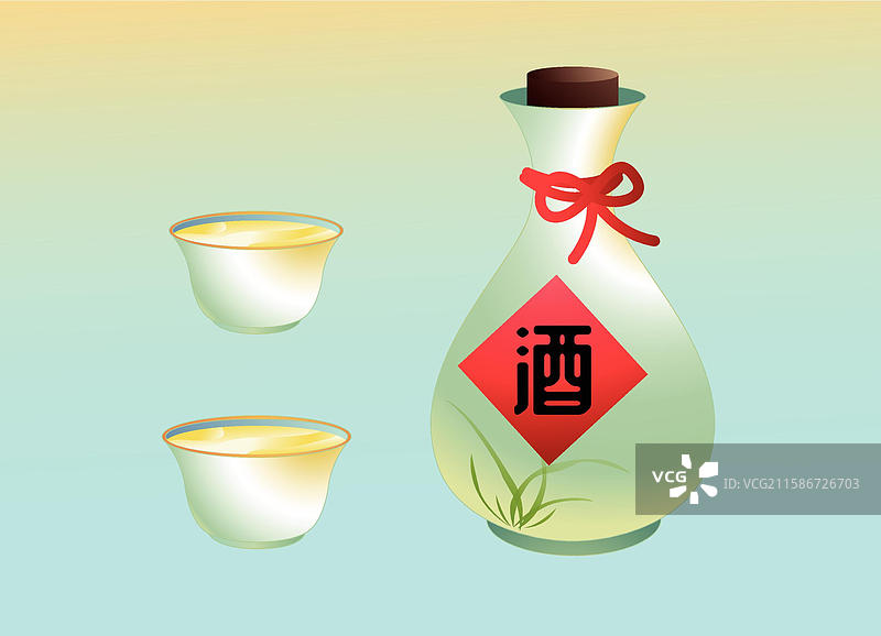 酒壶和酒杯图片素材