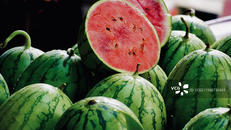 夏天冰爽西瓜 菜市场 赶集图片素材