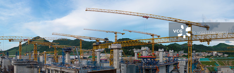广西灵山县旧州镇新塘村平陆大运河船闸枢纽图片素材