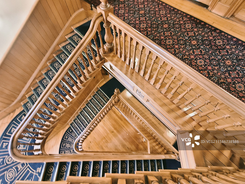 惠灵顿旧政府木楼梯图片素材