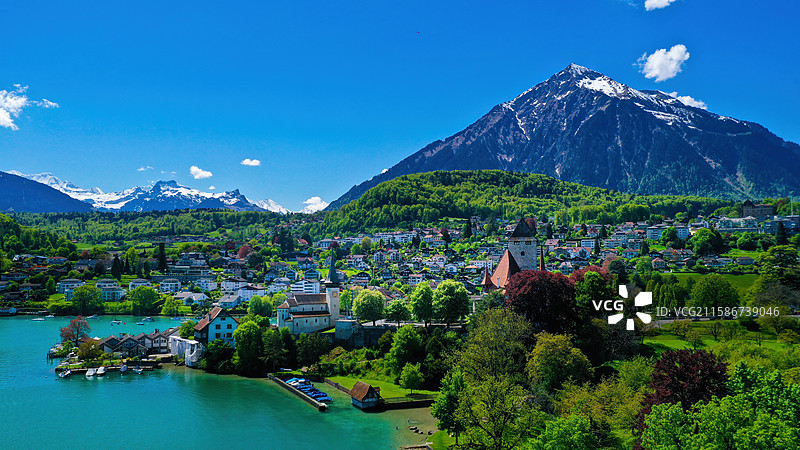 瑞士施皮兹风光图片素材