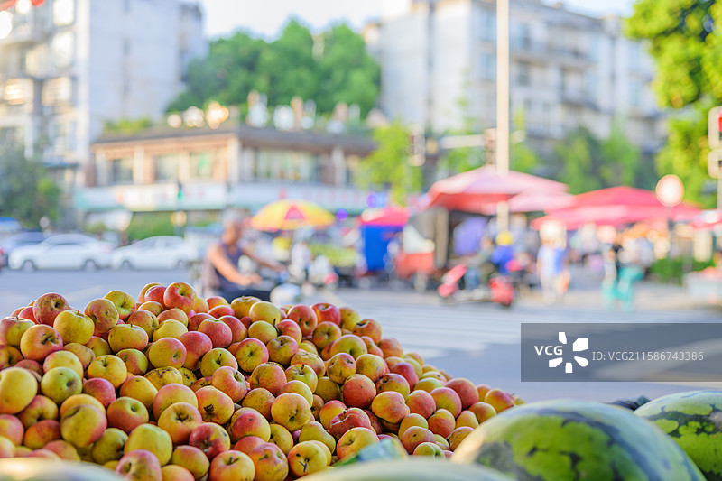 烟火城市一角图片素材