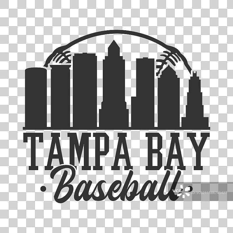 坦帕湾，佛罗里达州，美国，棒球，城市天际线图片素材