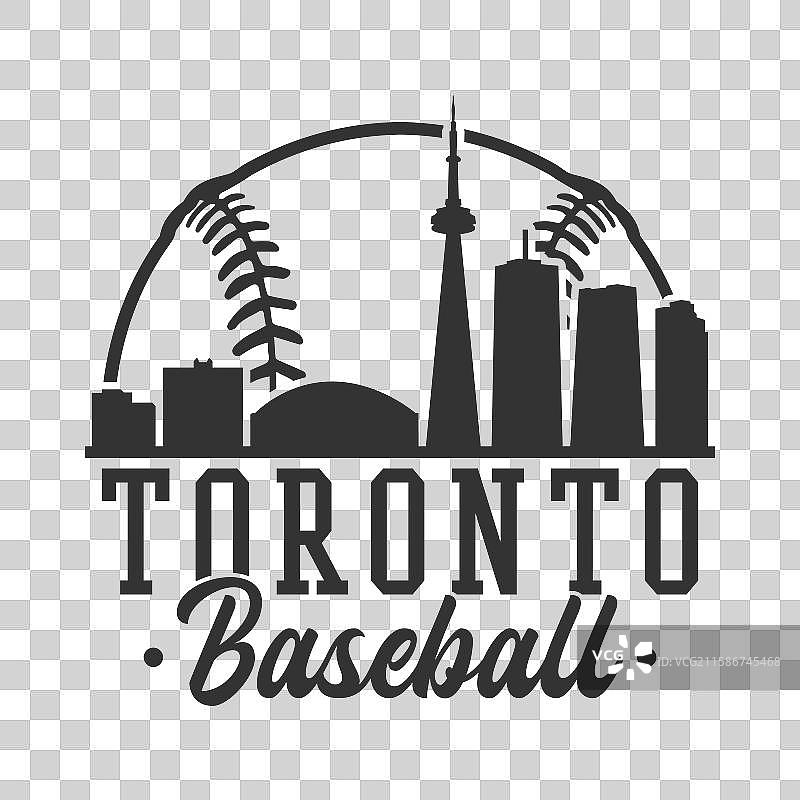 加拿大多伦多的棒球天际线城市图片素材