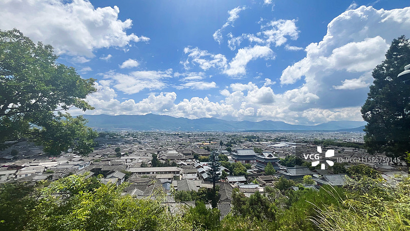 丽江古城观影台图片素材