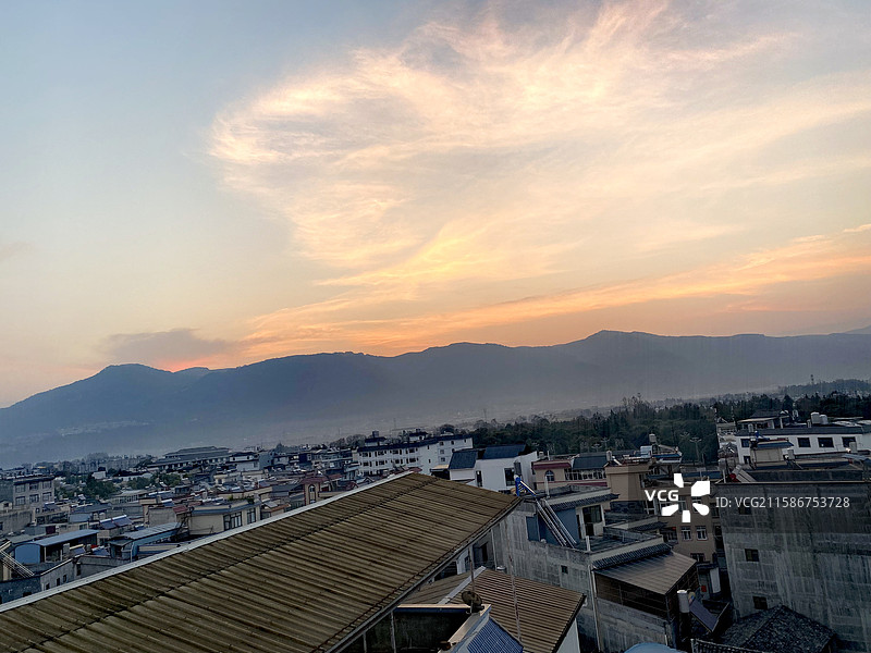 腾冲晨曦朝霞图片素材