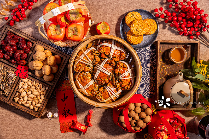 大闸蟹 螃蟹 中秋 实拍图片素材