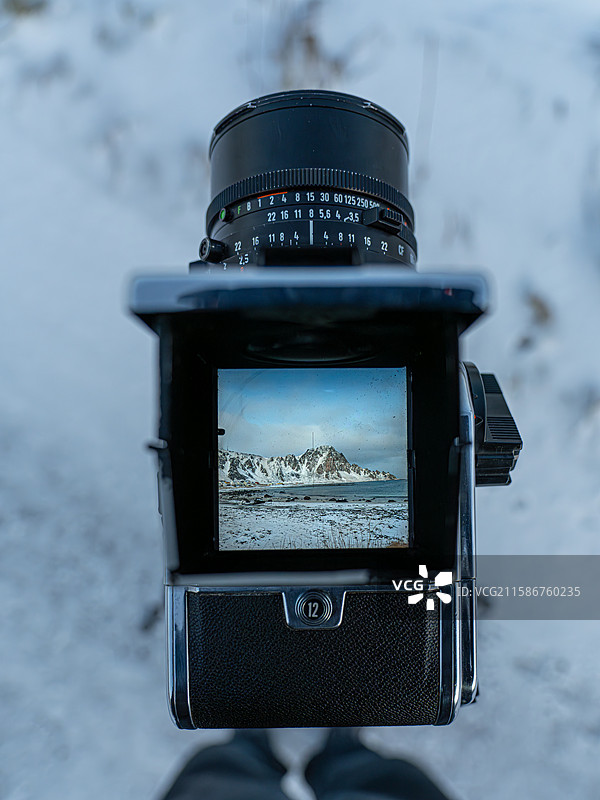 挪威特罗姆瑟峡湾-哈苏胶片图片素材