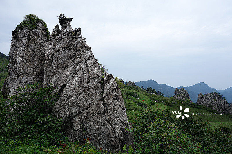 湖北省神农架林区板壁岩景区：火炬石图片素材