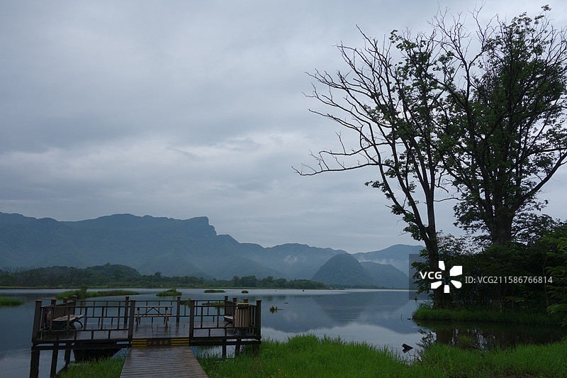 湖北省神农架林区大九湖湿地：五号湖图片素材