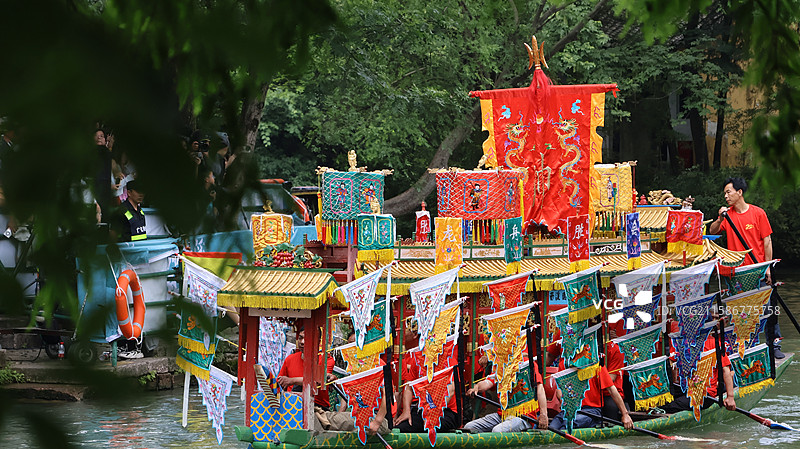 杭州西溪湿地端午节赛龙胜会图片素材