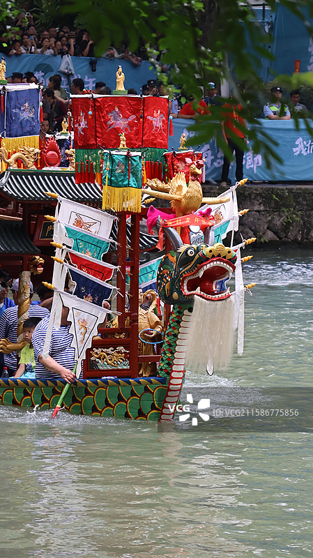 杭州西溪湿地端午节赛龙胜会图片素材