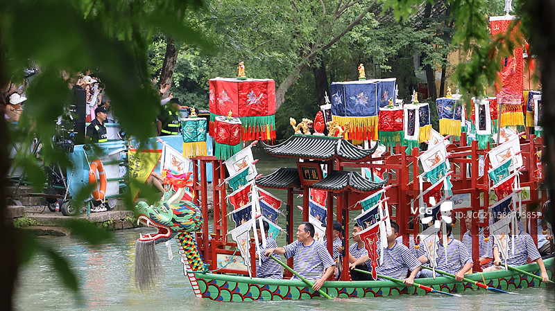 杭州西溪湿地端午节赛龙胜会图片素材