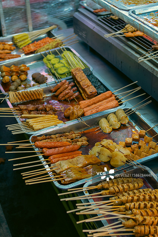 夜市烤串小摊图片素材
