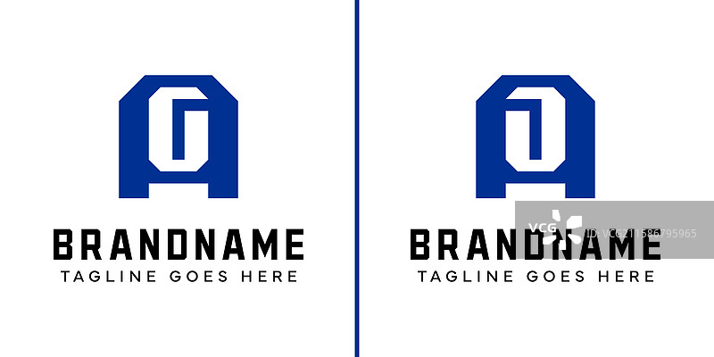 适合的AG和AJ字母组合标志设计集图片素材