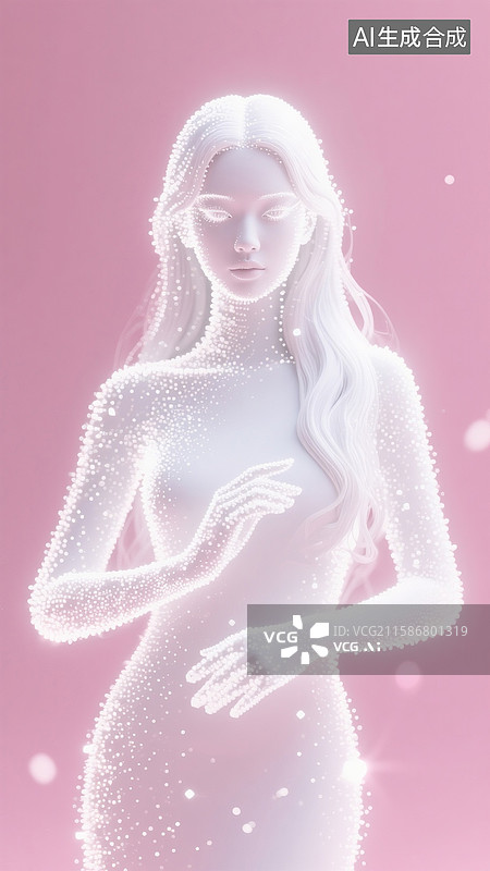 【AI数字艺术】抽象美女插画图片素材