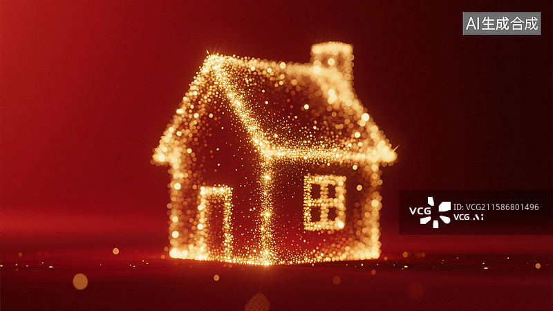 【AI数字艺术】圣诞节元素粒子插画图片素材