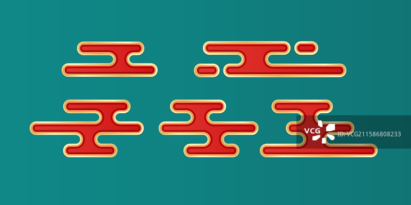 传统抽象云纹矢量图图片素材