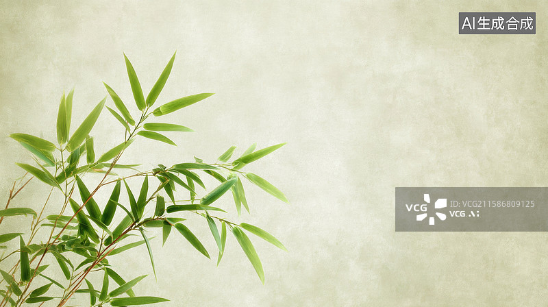 【AI数字艺术】清新竹韵：简约自然背景图片素材