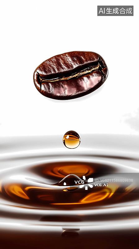【AI数字艺术】咖啡豆与咖啡图片素材