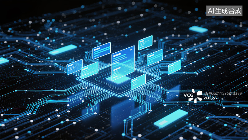 【AI数字艺术】AI大语言模型人机交互系统图片素材