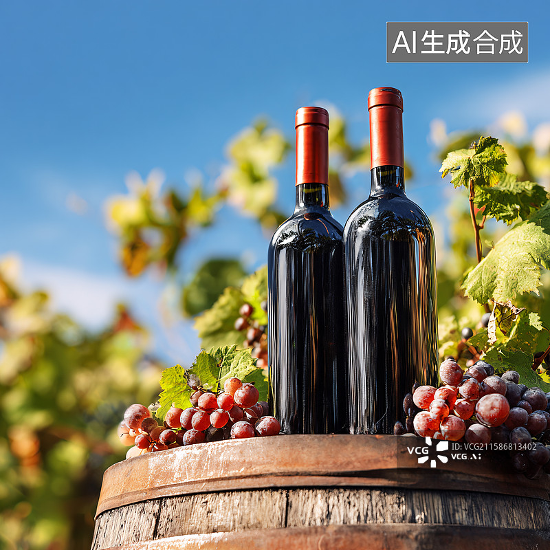【AI数字艺术】丰收时节的葡萄酒图片素材